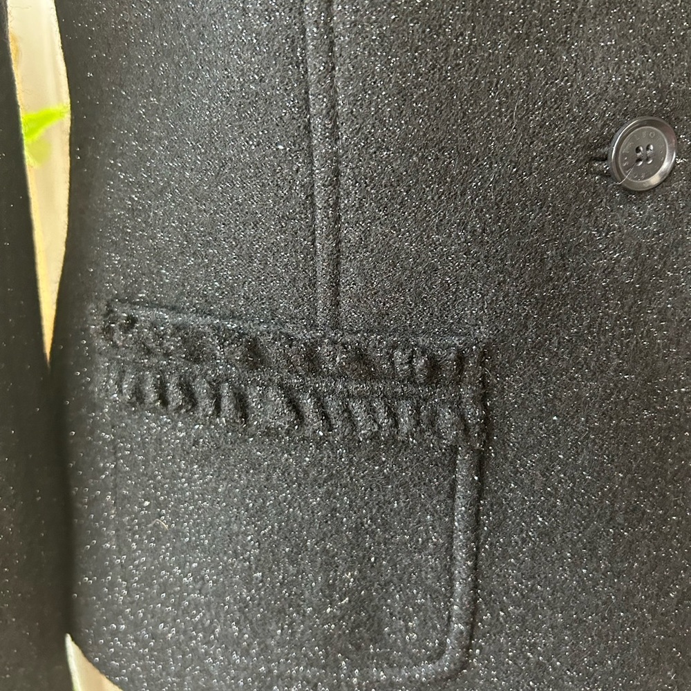 Talbots petite jacket blazer black metallic long sleeves - Picture 12 of 13